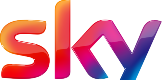 scritta sky
